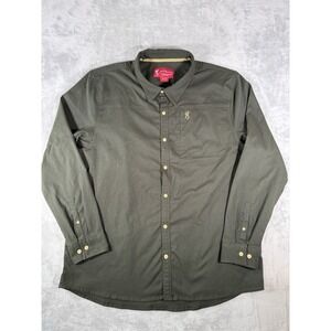John M Browning Shirt Mens 2XL Green Long Sleeve Button Up Heritage Collection